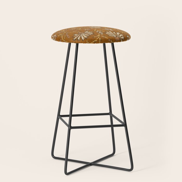 KALAMI FLORAL MUSTARD Stool Gallery Image 1