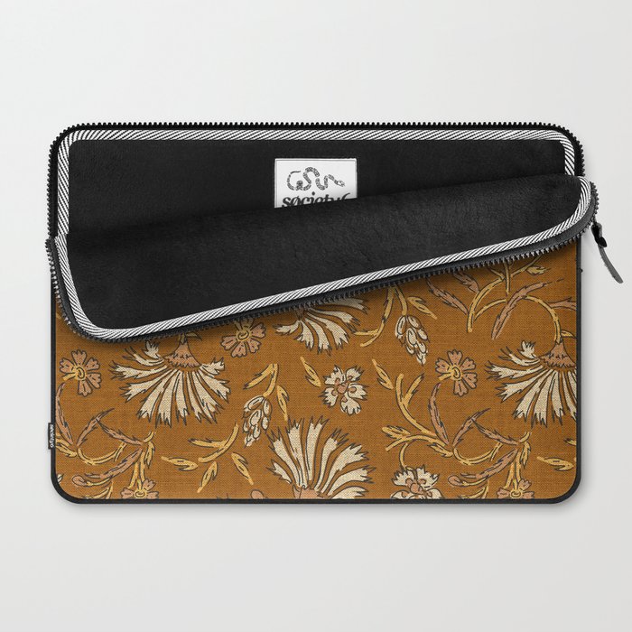 KALAMI FLORAL MUSTARD Laptop Sleeve Gallery Image 2