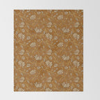 KALAMI FLORAL MUSTARD Throw Blanket Gallery Image 2