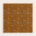 KALAMI FLORAL MUSTARD Wood Wall Art Gallery Image 1