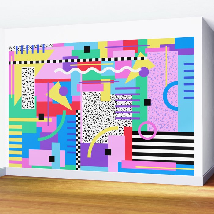 Memphis pattern 131 - 80s / 90s Retro Wall Mural Gallery Image 2