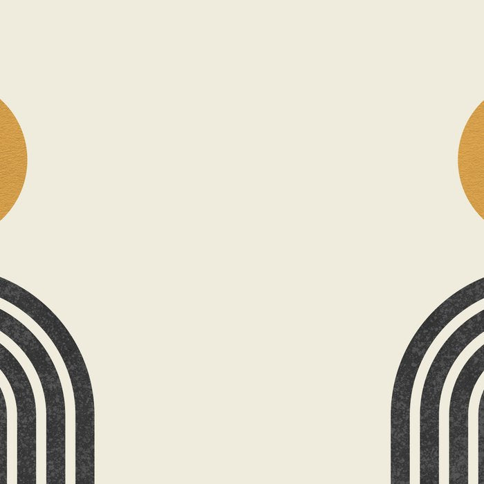 Mid century modern gold sun and black rainbow Coffee Mug Gallery Image 2