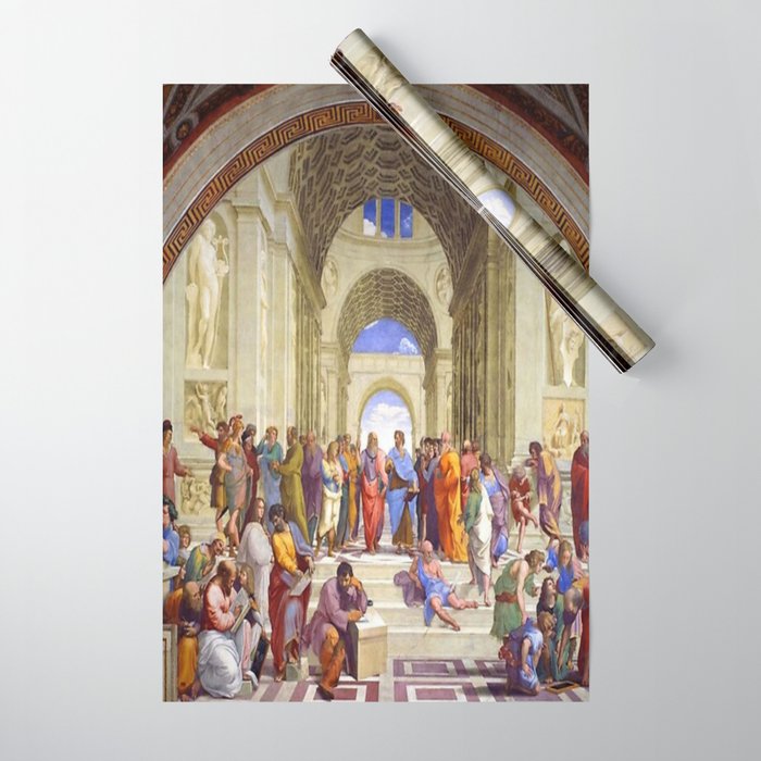 Raffaello Sanzio da Urbino - The School of Athens, 1509-1510 Wrapping Paper Gallery Image 1