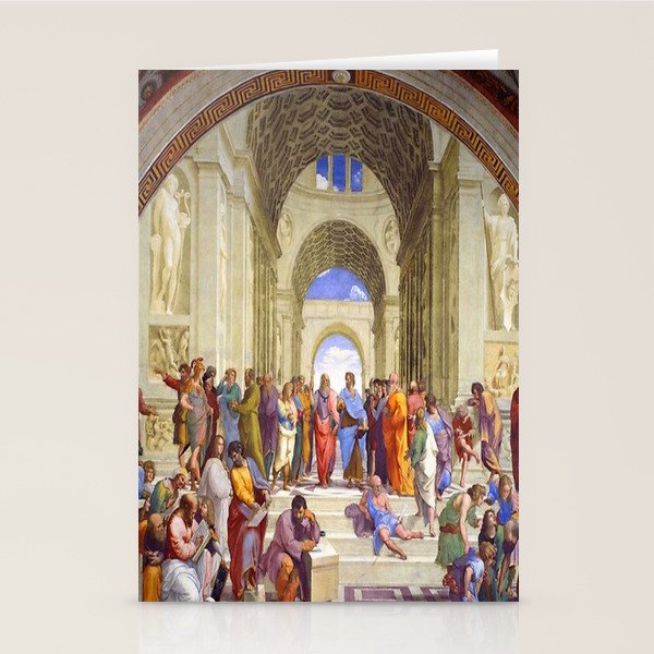 Raffaello Sanzio da Urbino - The School of Athens, 1509-1510 Stationery Card Gallery Image 2
