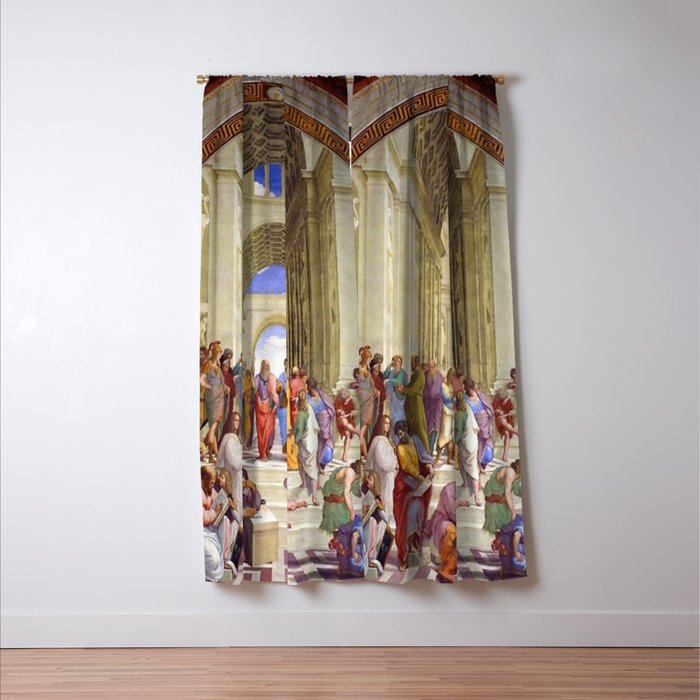 Raffaello Sanzio da Urbino - The School of Athens, 1509-1510 Window Curtain Gallery Image 3