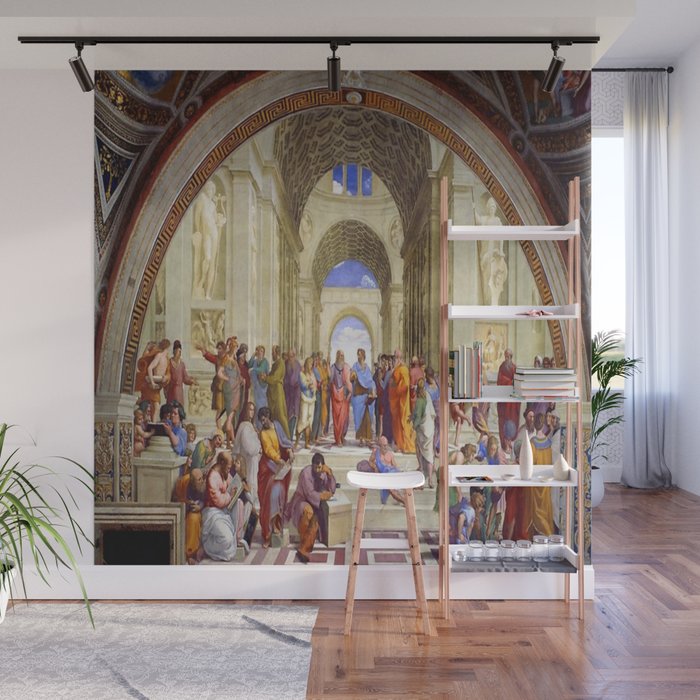 Raffaello Sanzio da Urbino - The School of Athens, 1509-1510 Wall Mural Gallery Image 1