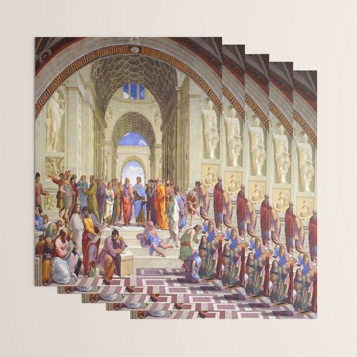 Raffaello Sanzio da Urbino - The School of Athens, 1509-1510 Wrapping Paper Gallery Image 3