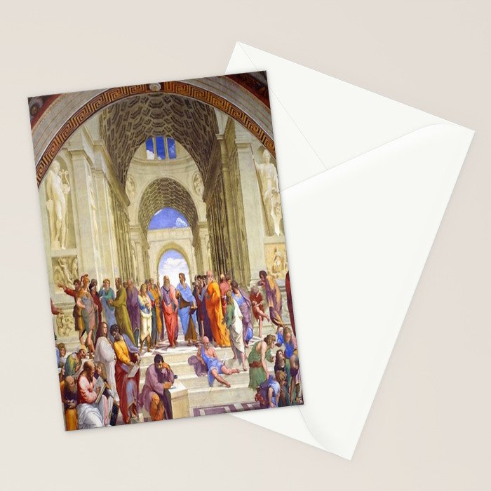 Raffaello Sanzio da Urbino - The School of Athens, 1509-1510 Stationery Card Gallery Image 2