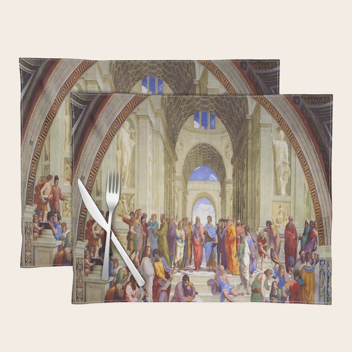 Raffaello Sanzio da Urbino - The School of Athens, 1509-1510 Placemat Gallery Image 1