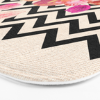 Chevron Flora II Bath Mat Gallery Image 3