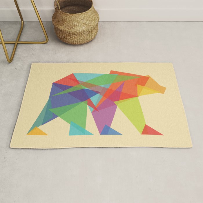Fractal Geometric bear Rug Gallery Image 1