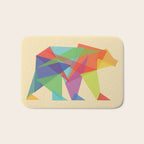 Fractal Geometric bear Bath Mat Gallery Image 1