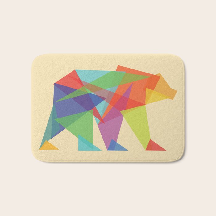 Fractal Geometric bear Bath Mat Gallery Image 1
