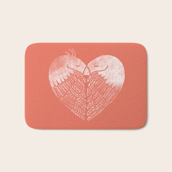 Love birds sitting on a tree Bath Mat Gallery Image 1