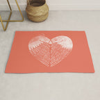 Love birds sitting on a tree Rug Gallery Image 1