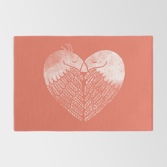 Love birds sitting on a tree Rug Gallery Image 2