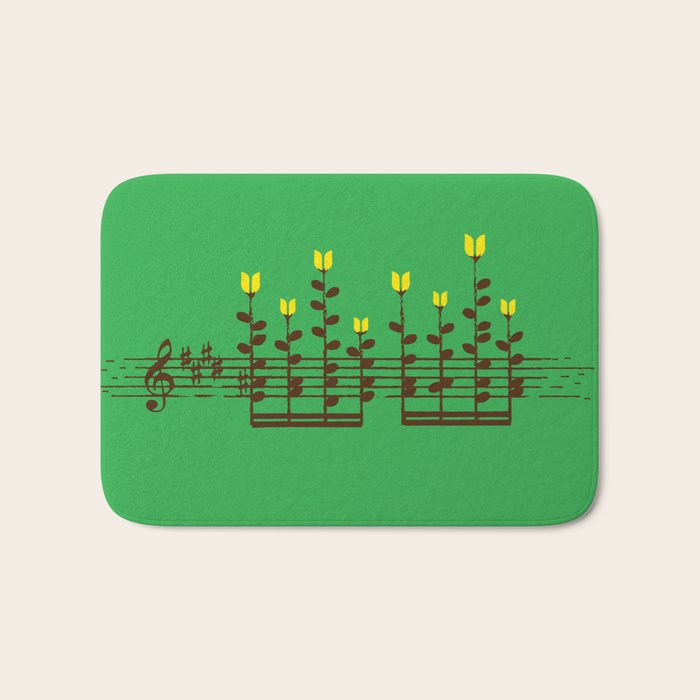 Music notes garden Bath Mat Gallery Image 1