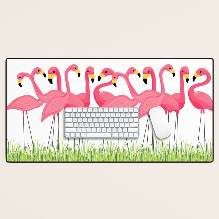 Cuban Pink Flamingos Desk Mat Gallery Image 1