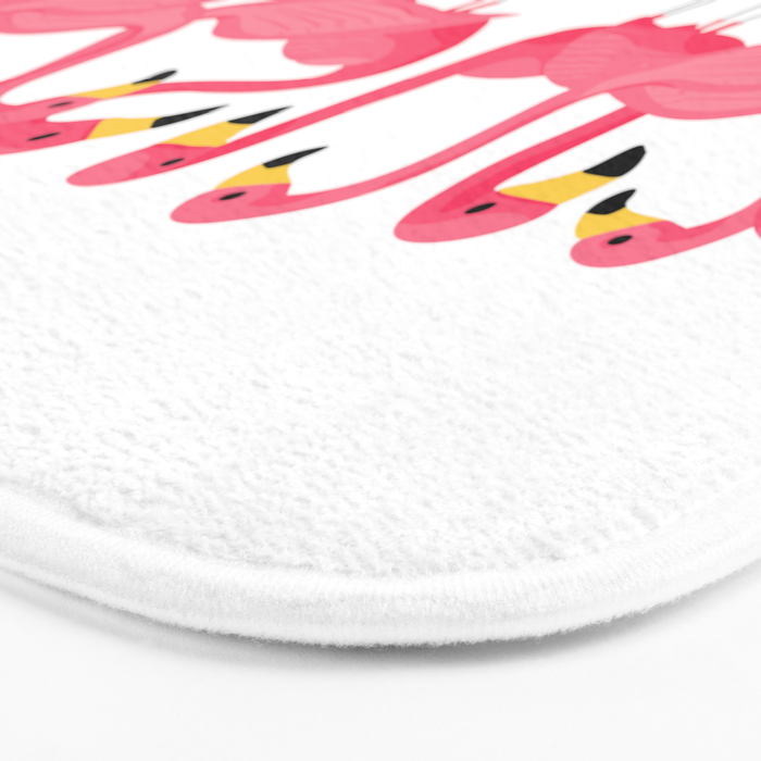 Cuban Pink Flamingos Bath Mat Gallery Image 3