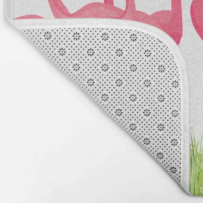 Cuban Pink Flamingos Bath Mat Gallery Image 2