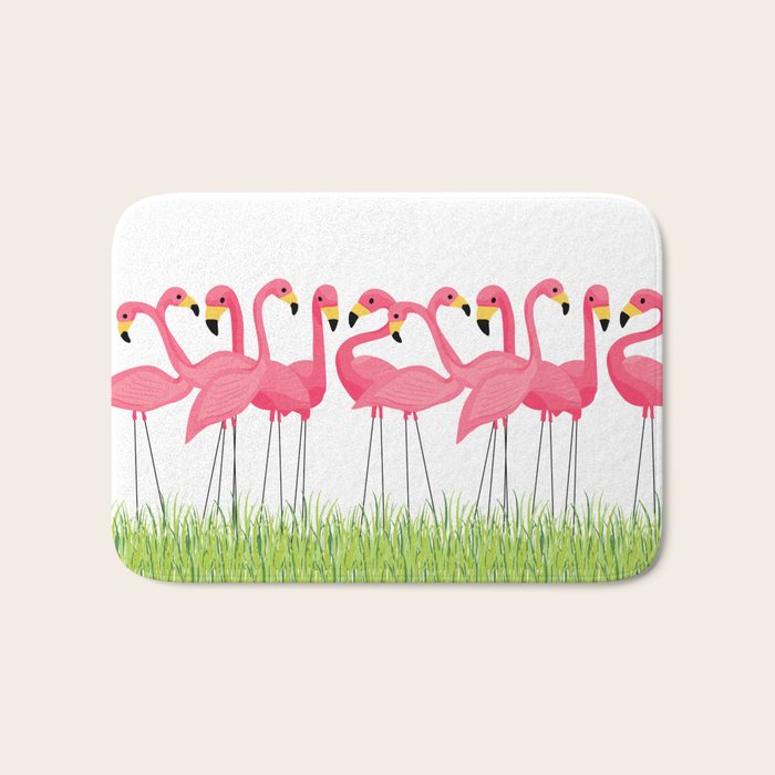 Cuban Pink Flamingos Bath Mat Gallery Image 1
