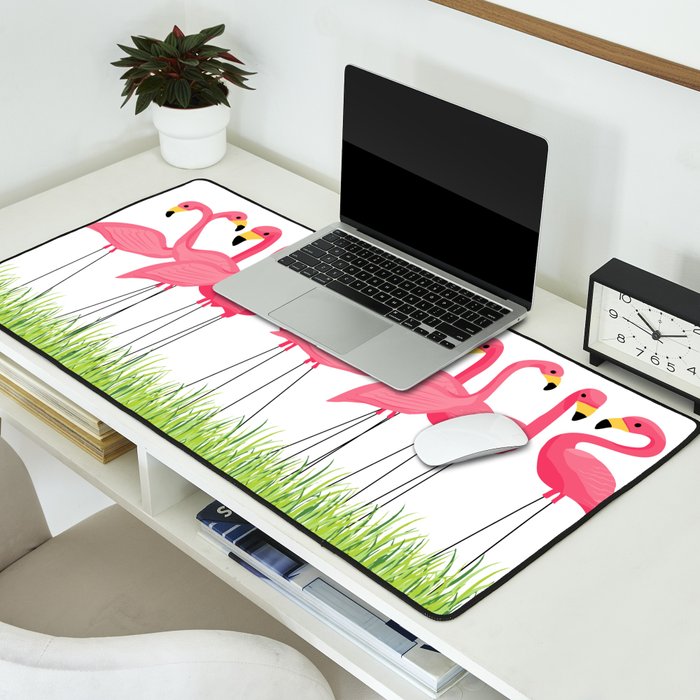 Cuban Pink Flamingos Desk Mat Gallery Image 2