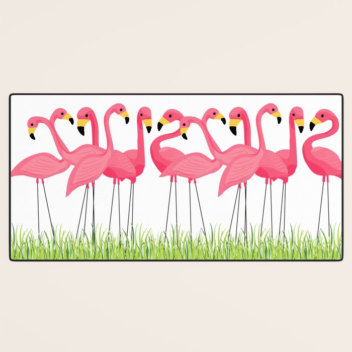 Cuban Pink Flamingos Desk Mat Gallery Image 3