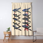 Deep Sea Stripes Window Curtain Gallery Image 5