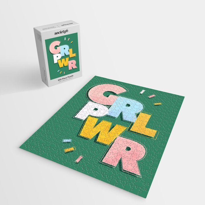 GIRL POWER - green Jigsaw Puzzle Gallery Image 2