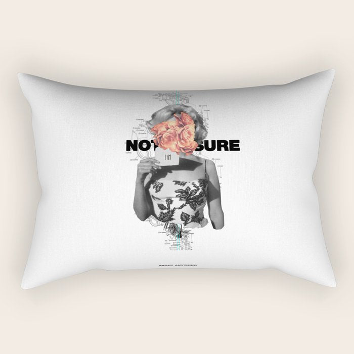 Not Sure About Anything Rectangular Pillow Gallery Image 1