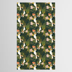 Drawing of exotic birds in the dark jungle Tablecloth Gallery Image 2