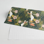 Drawing of exotic birds in the dark jungle Wrapping Paper Gallery Image 2