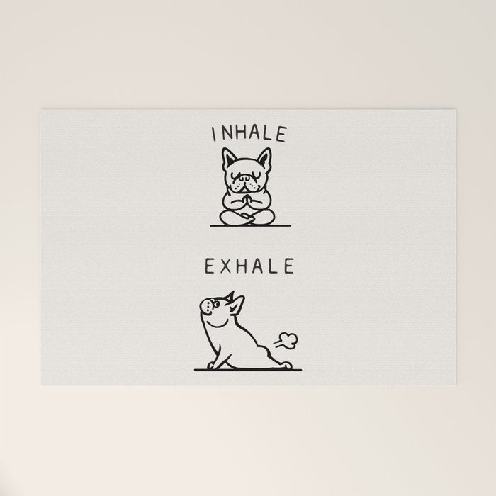 Inhale Exhale Frenchie Welcome Mat Gallery Image 1