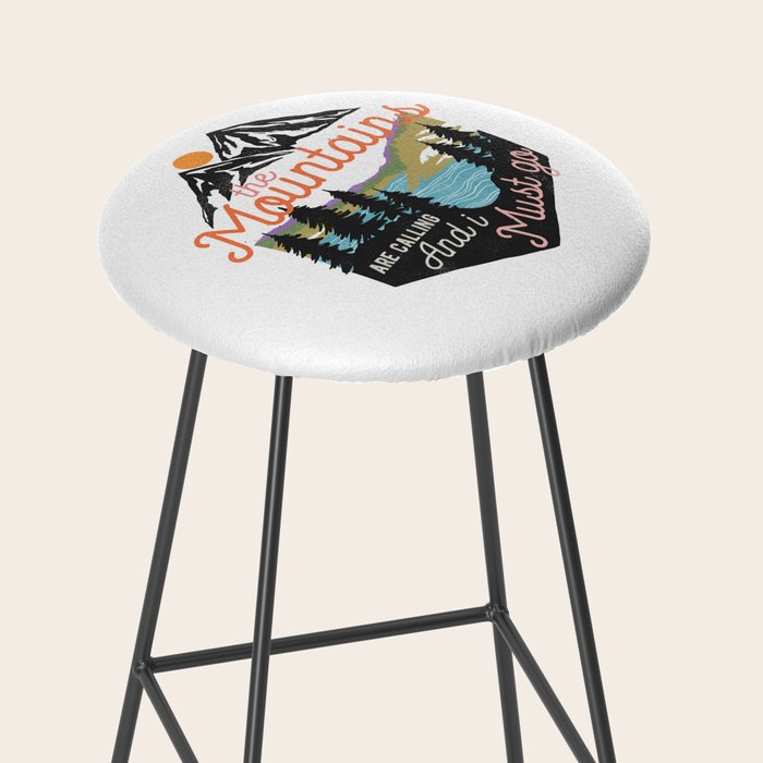 The Mountains Are Calling And I Must Go Stool Gallery Image 2