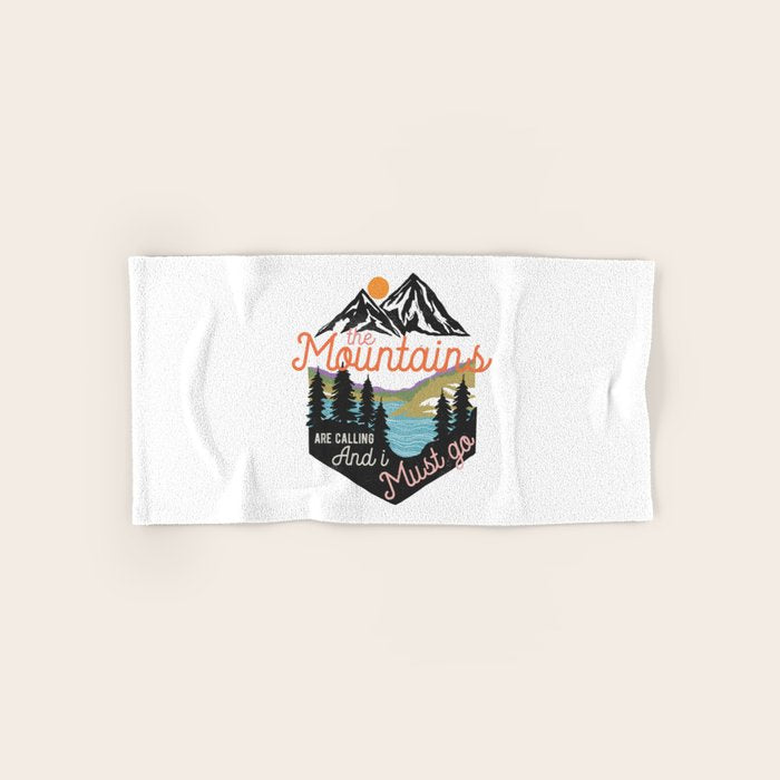 The Mountains Are Calling And I Must Go Bath Towel Gallery Image 1