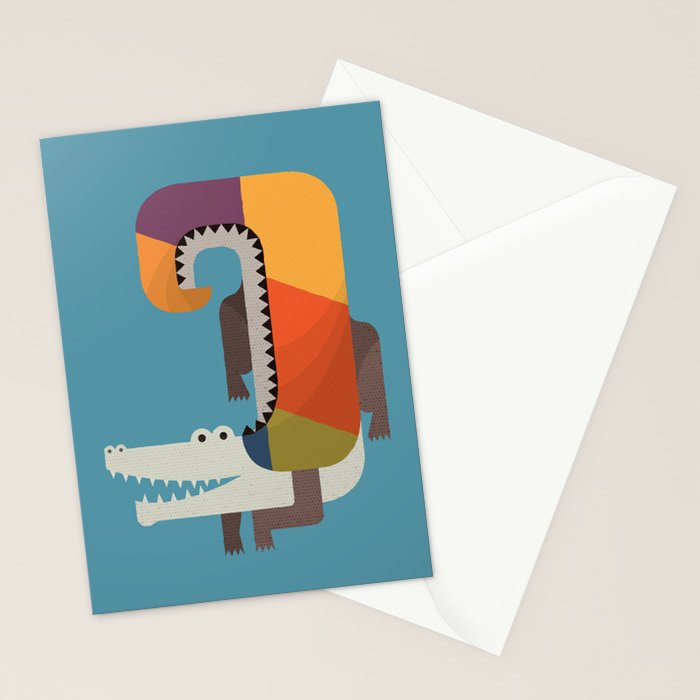 Crocodile Stationery Card Gallery Image 2