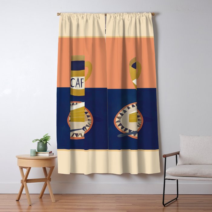 Coffee with Cake Window Curtain Gallery Image 1