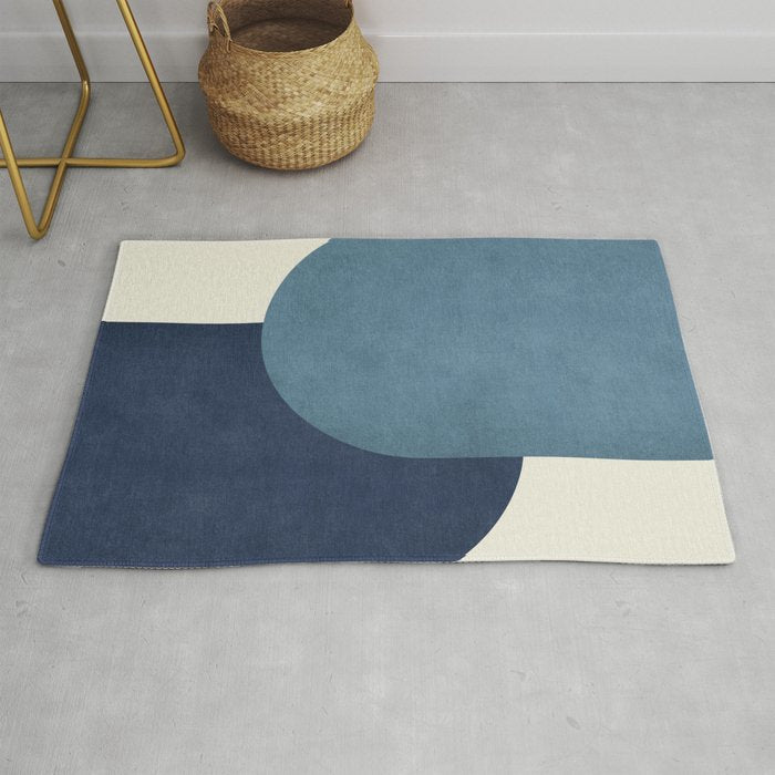 Halfmoon Colorblock - Blue Rug Gallery Image 1
