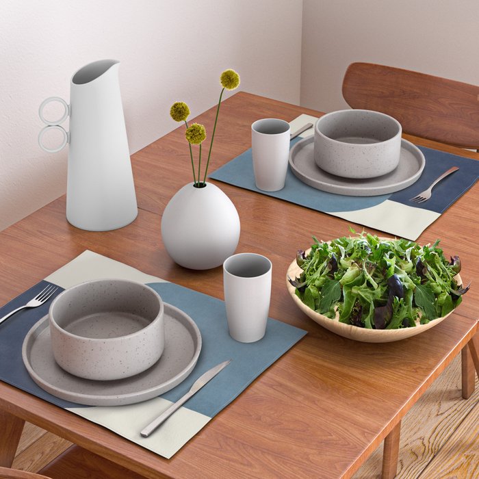 Halfmoon Colorblock - Blue Placemat Gallery Image 2