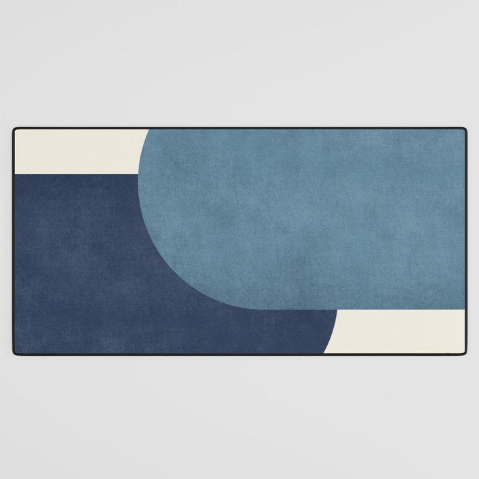 Halfmoon Colorblock - Blue Desk Mat Gallery Image 3