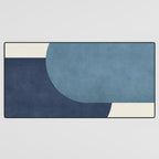 Halfmoon Colorblock - Blue Desk Mat Gallery Image 3