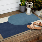 Halfmoon Colorblock - Blue Outdoor Rug Gallery Image 2