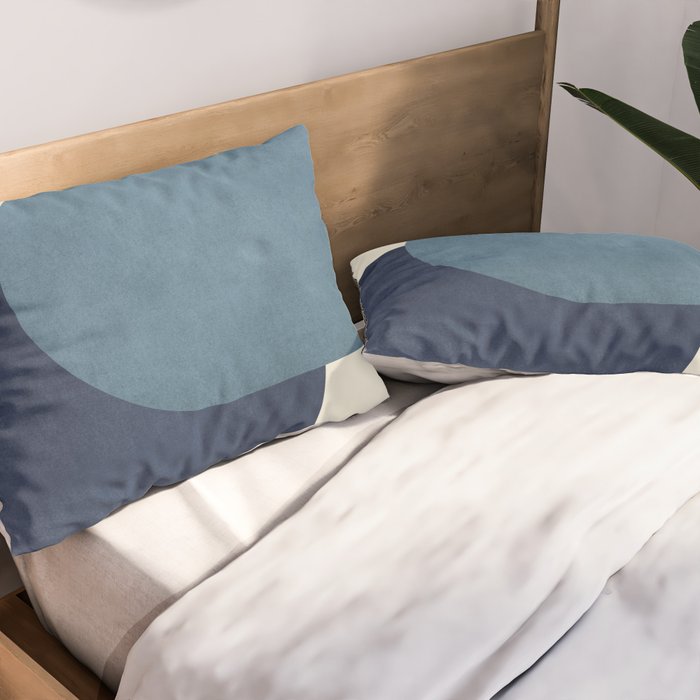 Halfmoon Colorblock - Blue Pillow Sham Gallery Image 2