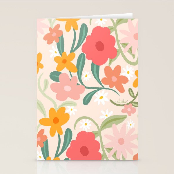 Bold Flowers Stationery Card Gallery Image 1