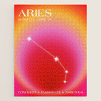 Aries Star Sign Constellation, Aura Gradient Zodiac Art Jigsaw Puzzle Gallery Image 1