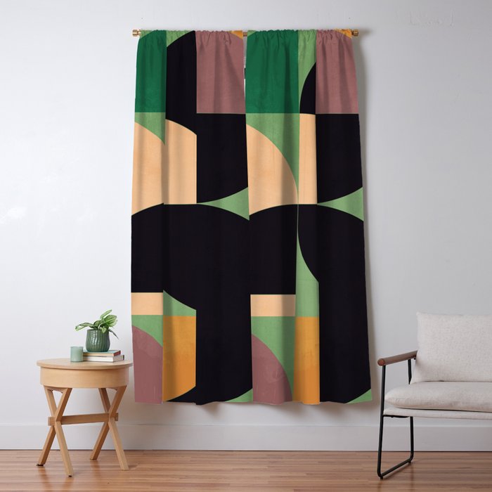 Geometric Shapes 251 Window Curtain Gallery Image 1