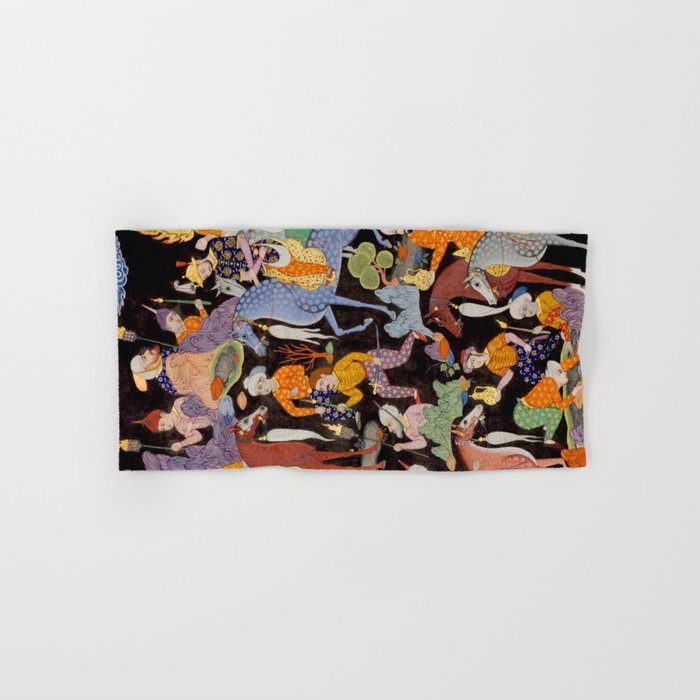 Khidr and Elias discovering the water of life, watched by Alexander Antique Islamic Art  Bath Towel Gallery Image 1