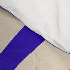 Wavy Loops Retro Abstract Pattern in Cobalt Blue and Beige Comforter Gallery Image 4