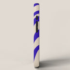 Wavy Loops Retro Abstract Pattern in Cobalt Blue and Beige iPhone Case Gallery Image 2