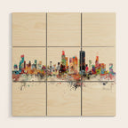 chicago skyline Wood Wall Art Gallery Image 1